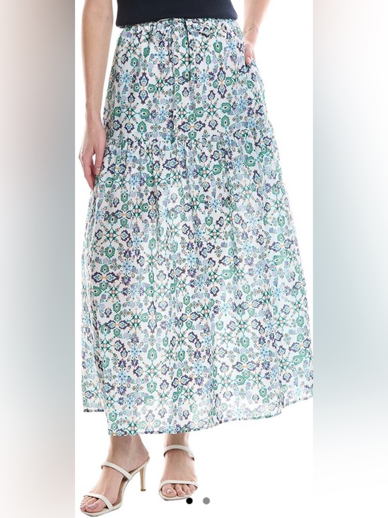 Monte & Lou Dresses & Skirts - NWT Monte & Lou Maxi Skirt with Green & Blue Floral Medallion Print 100% cotton